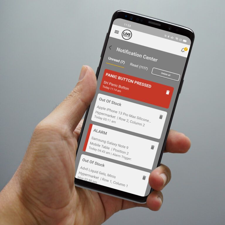 Notificações do LIVE Display no iPhone