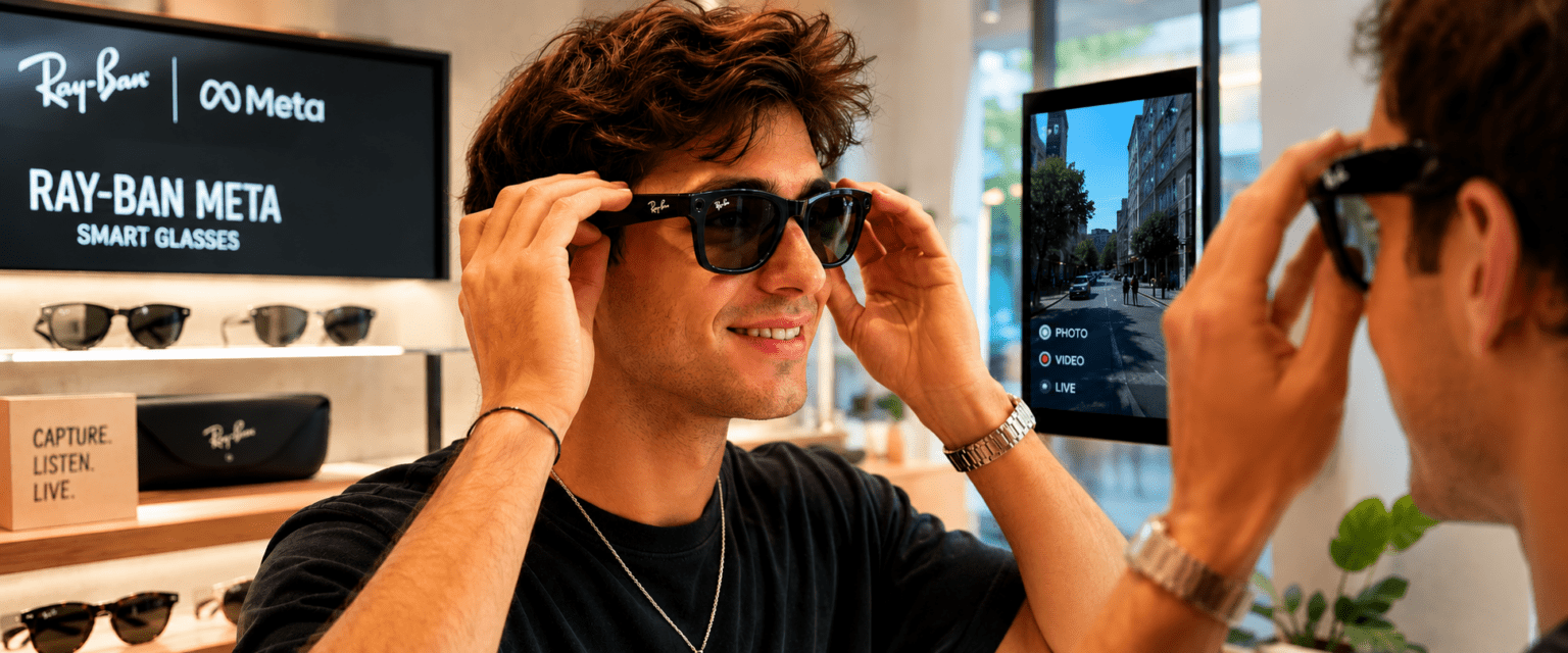 Experimentando os óculos Meta Ray-Ban