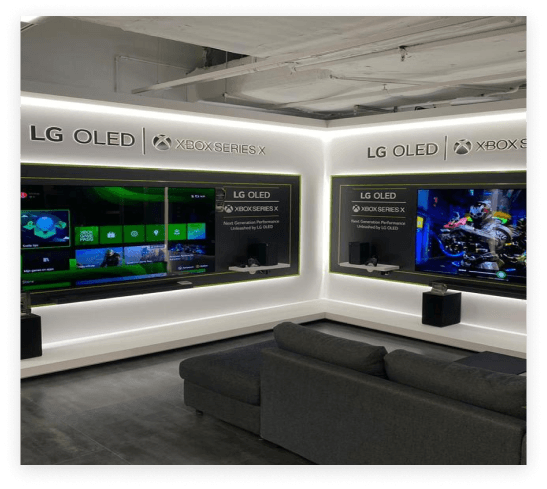 Área da tela LG OLED