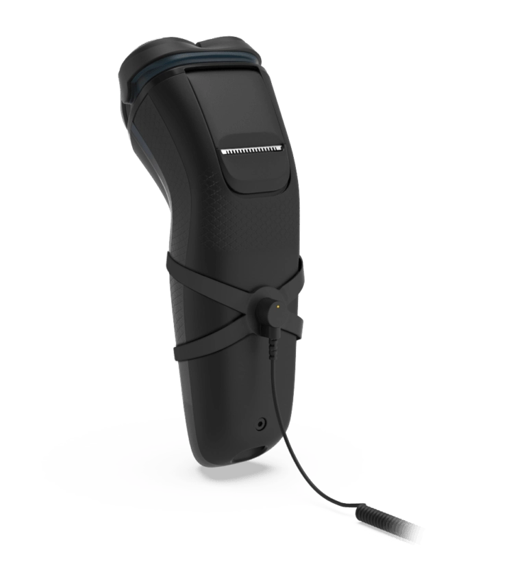 Sensor Flex na parte traseira de um barbeador