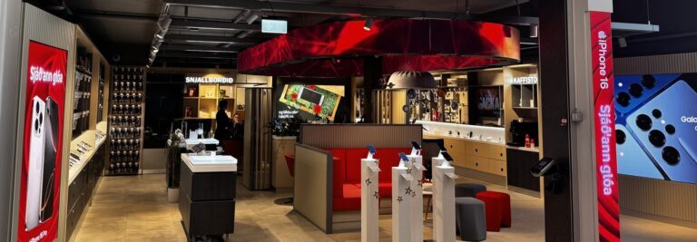 Vodafone Islândia moderniza a experiência de varejo com os elegantes dispositivos antifurto da InVue
