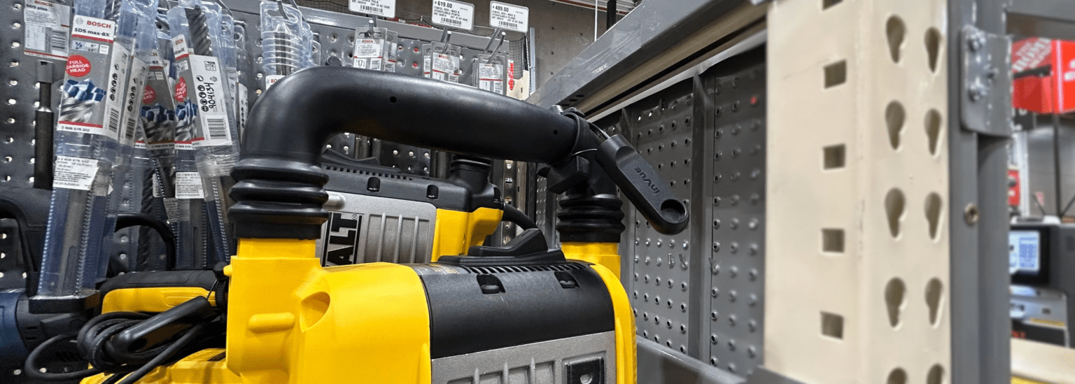 Dispositivo de segurança para lojas de materiais de construção da InVue
