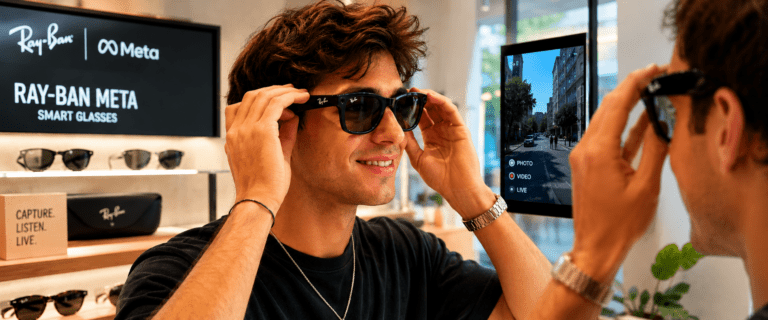 Por que o futuro dos óculos com IA será decidido nas lojas físicas, e não online
