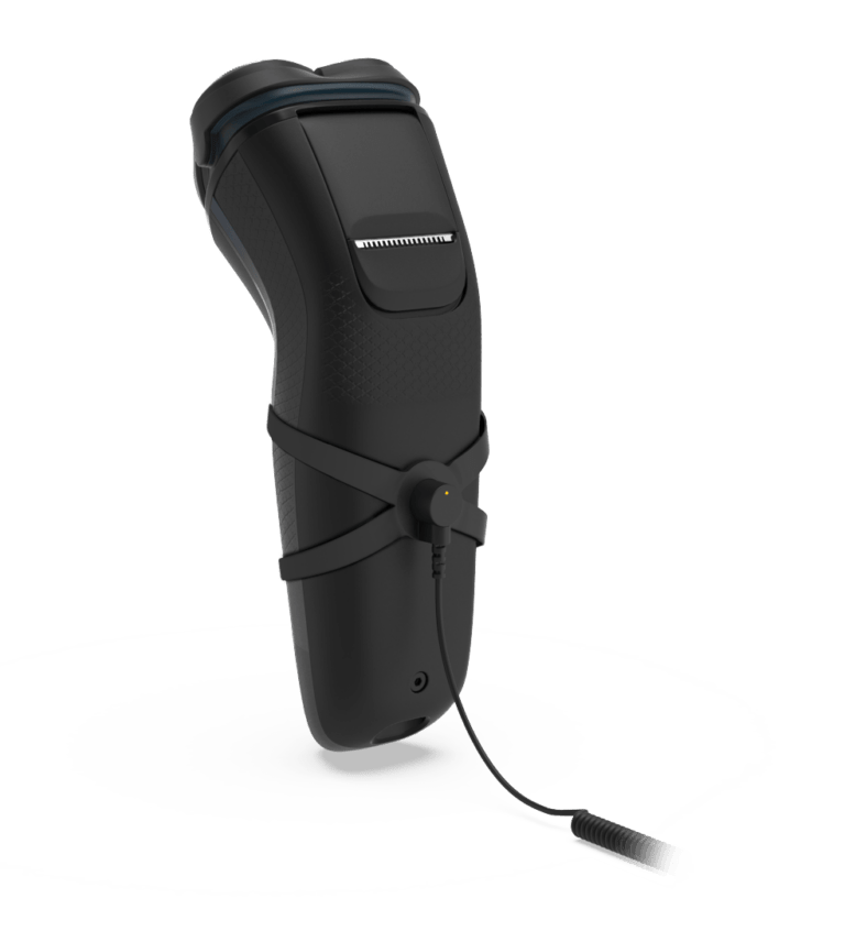 Sensor Flex na parte traseira de um barbeador
