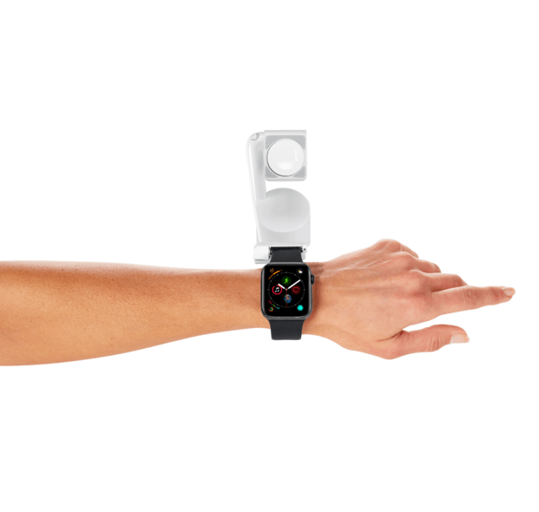 Smartwatch em tela de segurança branca