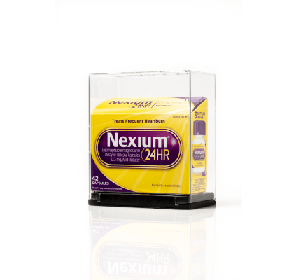 Caixa do medicamento Nexium em uma caixa de segurança Sell-Thru