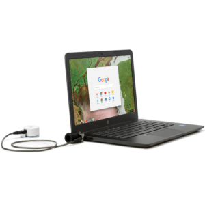 K Bloqueio de segurança conectado ao laptop
