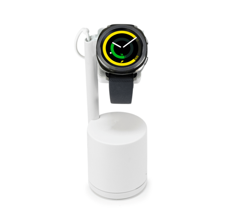 Smartwatch em tela de segurança branca