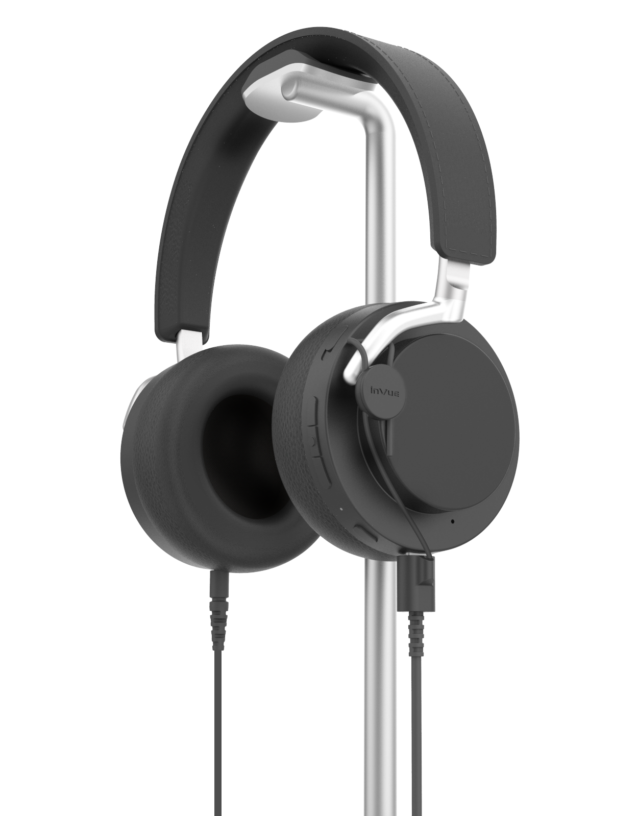Fones de ouvido em um dispositivo de exibição seguro