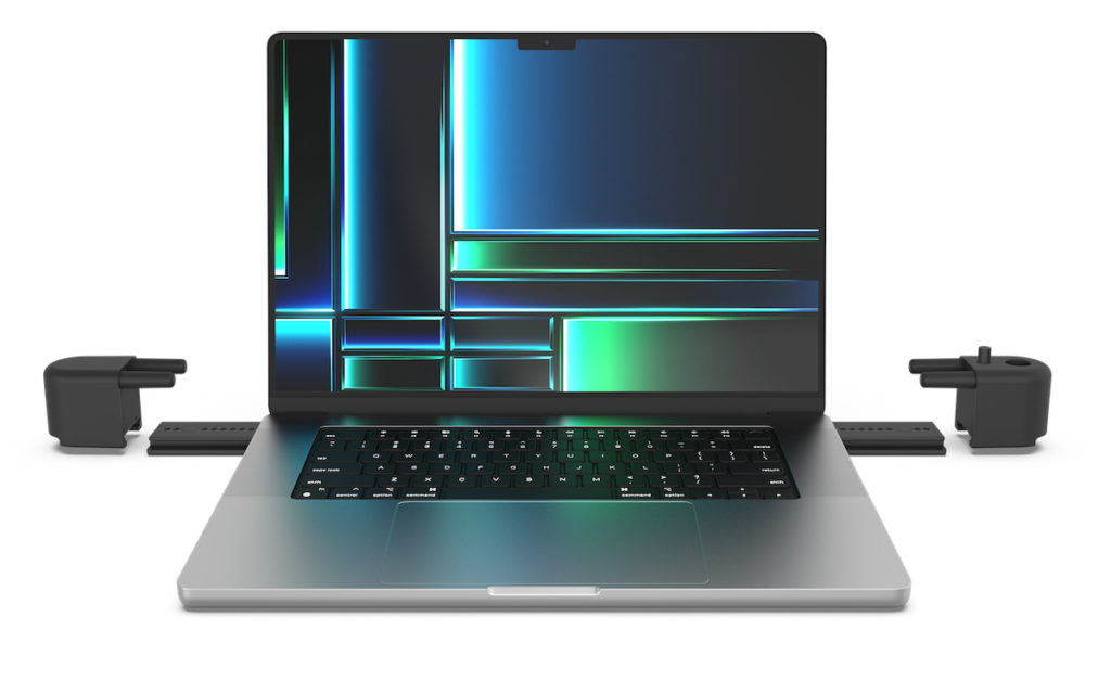 InVueSegurança do laptop: o Laptop Lock foi instalado para proteger um MacBook Pro