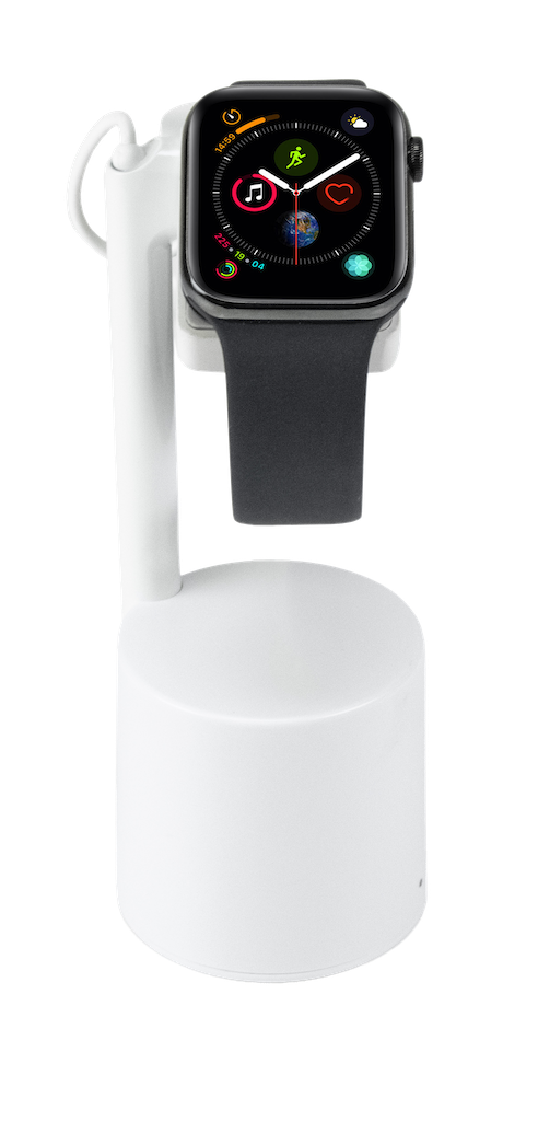 Smartwatch em tela de segurança branca