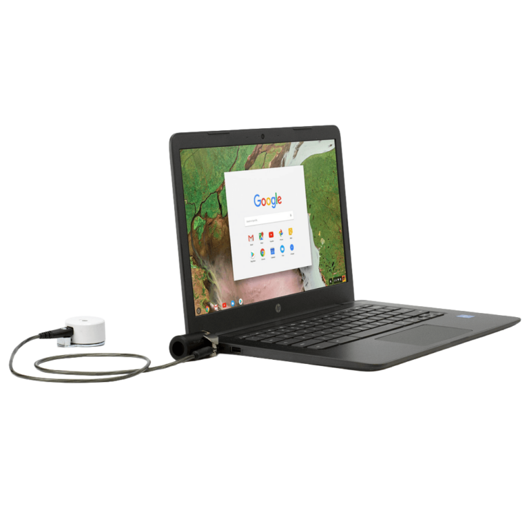 K Bloqueio de segurança conectado ao laptop