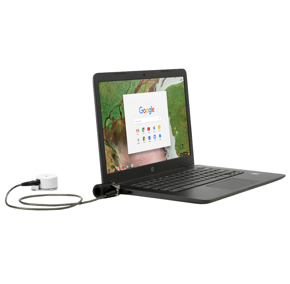 K Bloqueio de segurança conectado ao laptop