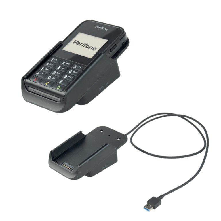 Apresentamos a nova base de carregamento para o e355 da Verifone