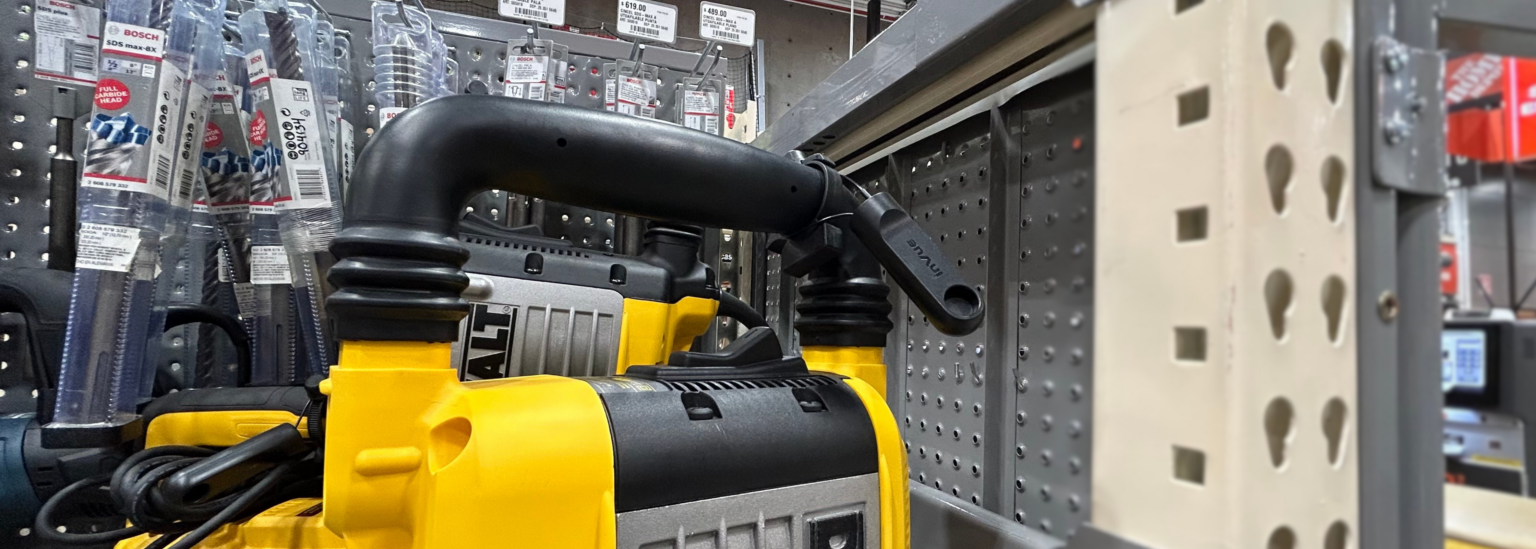 Dispositivo de segurança para lojas de materiais de construção da InVue